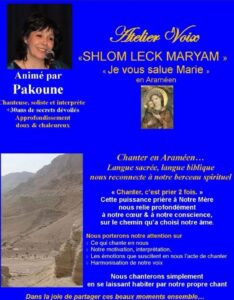 Atelier voix Shlom Leck Maryam