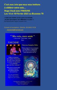 Stage vocal avec Pakoune – Février 2023