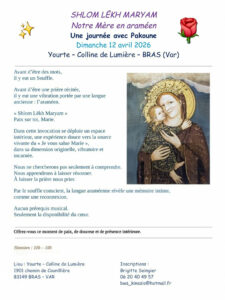 « Shlom Lekh Maryam » à Bras (Var) – Avril 2026